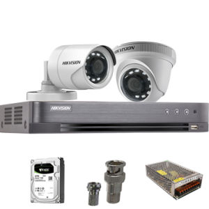 Trọn bộ 2 Camera Hikvision 2mp D227104k1ad