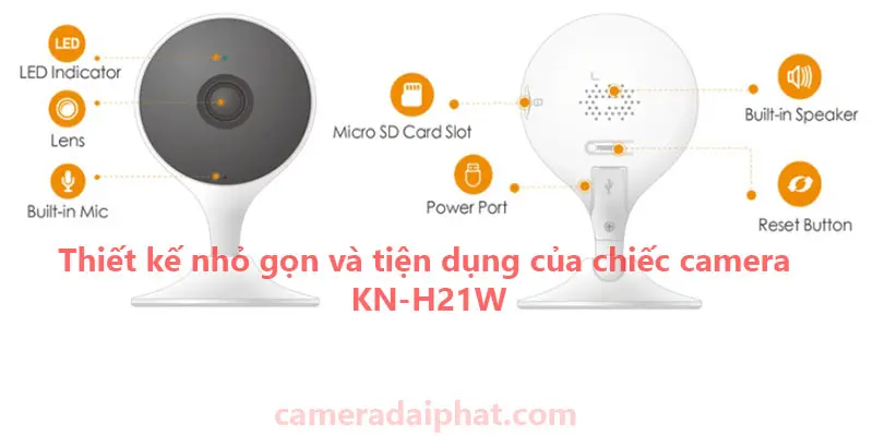 Camera Wifi Kbvision Kn 21w Voi Thiet Ke Nho Gon Co The Dat Tren Ban