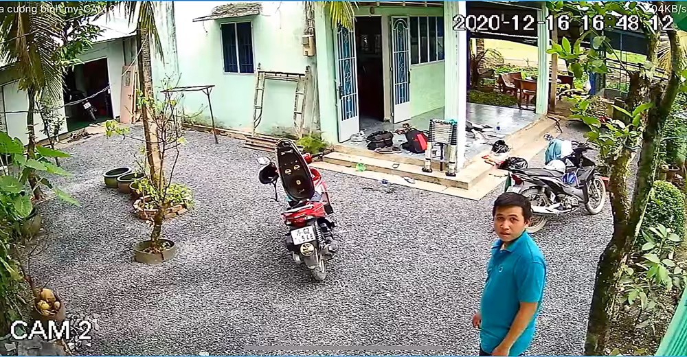 hình ảnh camera KX-2012C4 lắp đặt tại công trình.