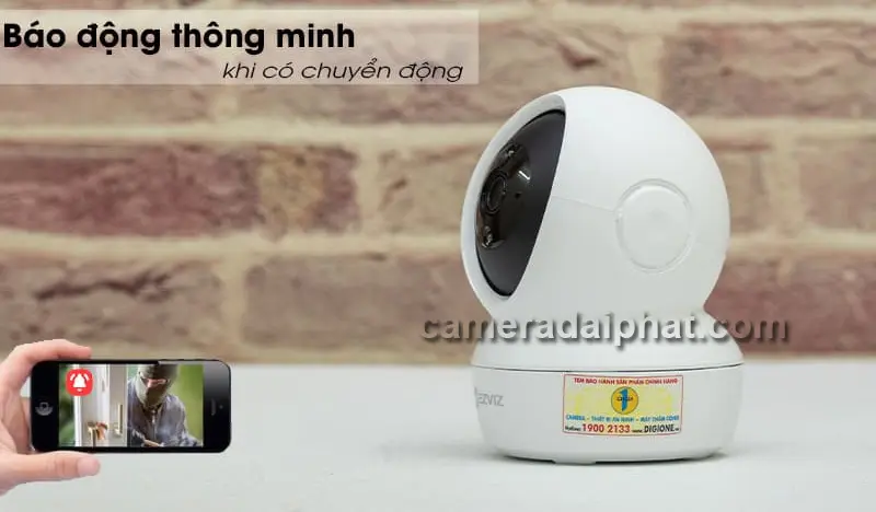 Camera wifi CS C6N của hãng EZVIZ hổ trợ phát hiện và cảnh báo chuyển động.