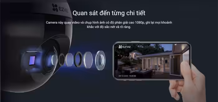 Camera Ezviz C8C 10 Quan sát từng chi tiết