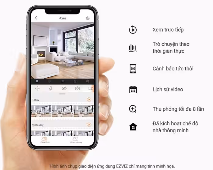 Camera Ezviz C3N 12 Thiết lập camera trên điện thoại