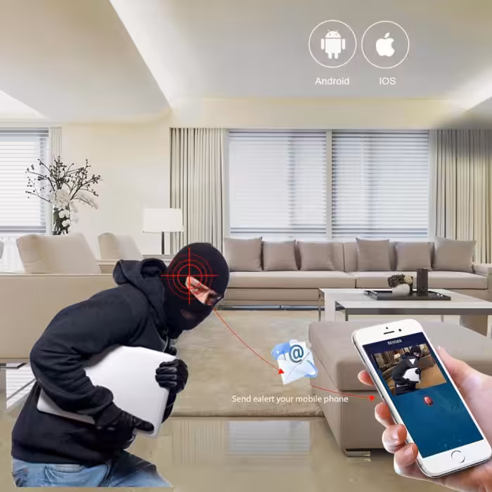 Camera KN-4001WN 13 Gửi thông báo đến điện thoại khi phát hiện chuyển động của người hoặc vật