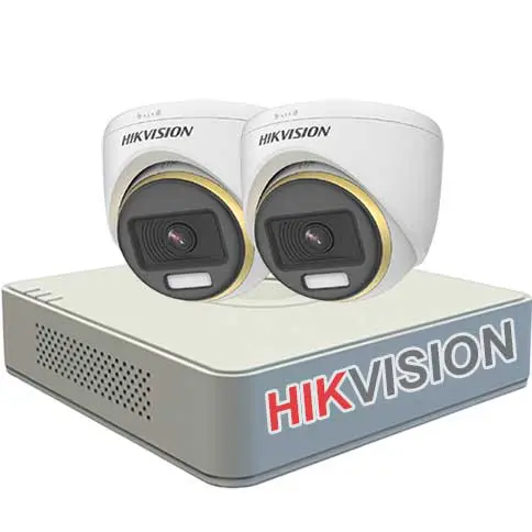 TRỌN BỘ 2 CAMERA ĐÊM CÓ MÀU FULLCOLOR HIKVISION DS-2CE70-DF3T-PFS