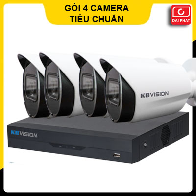 lắp đặt trọn gói bộ 4 camera kbvision