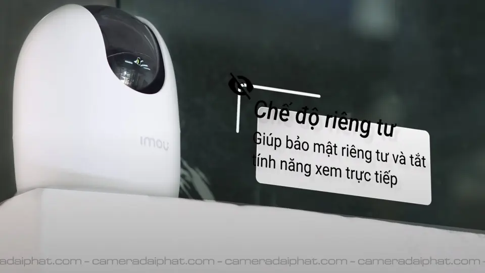 Một cú nhấp chuột vào ứng dụng di động bạn có thể ẩn ống kính camera imou A42P, bảo vệ sự riêng tư cá nhân của bạn khi bạn ở nhà.