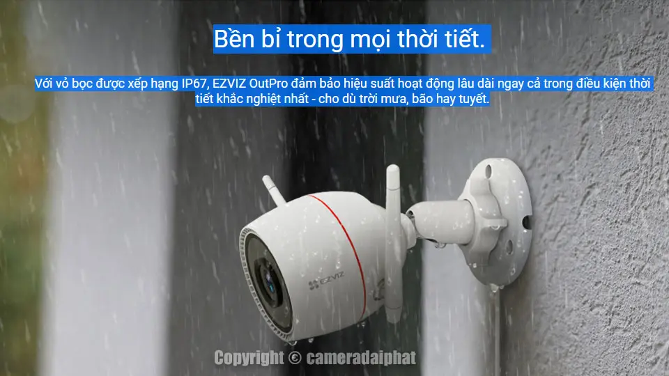 Camera C3TN bền bỉ trong mọi thời tiết với tiêu chuẩn chống nước và bui IP67