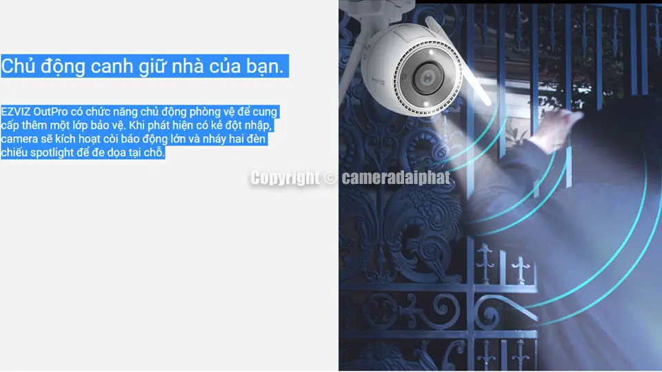 Camera EZVIZ C3tn OutProChủ động canh giữ nhà của bạn