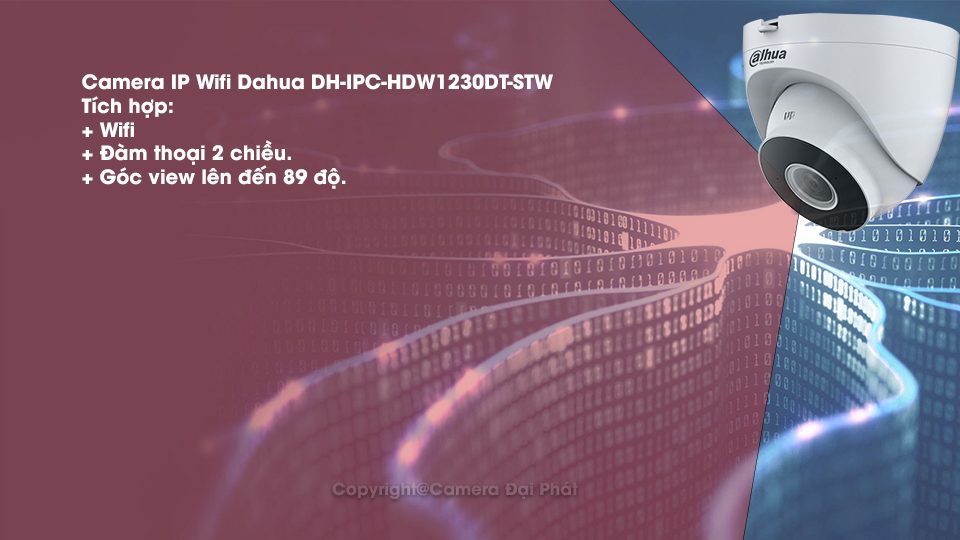 CAMERA IP WIFI DAHUA DH-IPC-HDW1230DT-STW