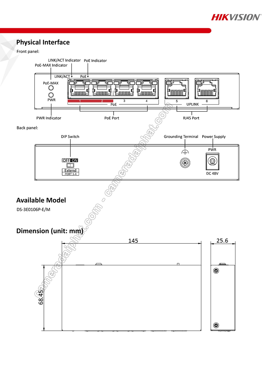 DS-3E0106P-E/M Datasheet