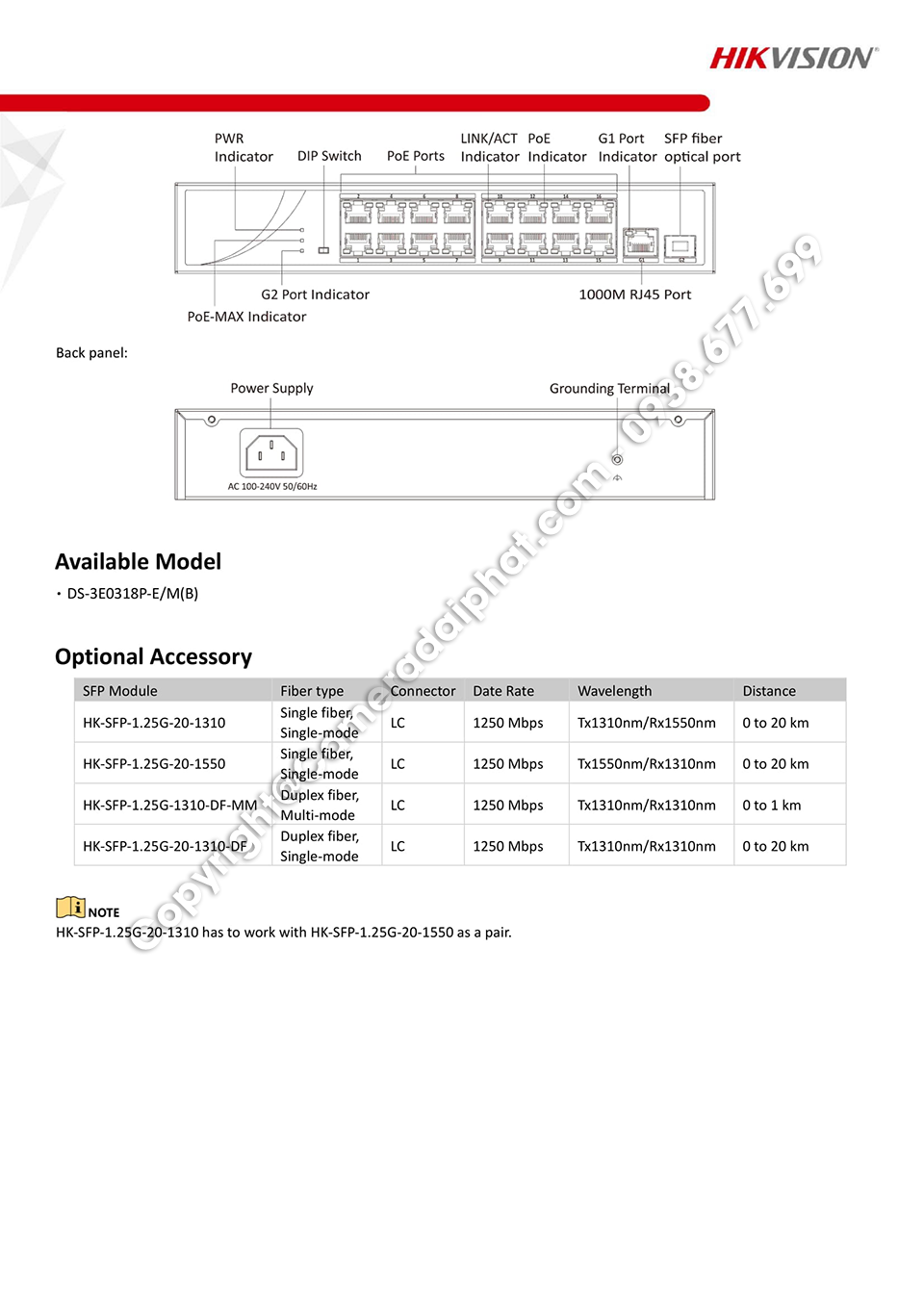 Datasheet of DS 3E0318P EMB 16 Port 100 Mbps Long Range Unmanaged PoE Switch 3.jpg