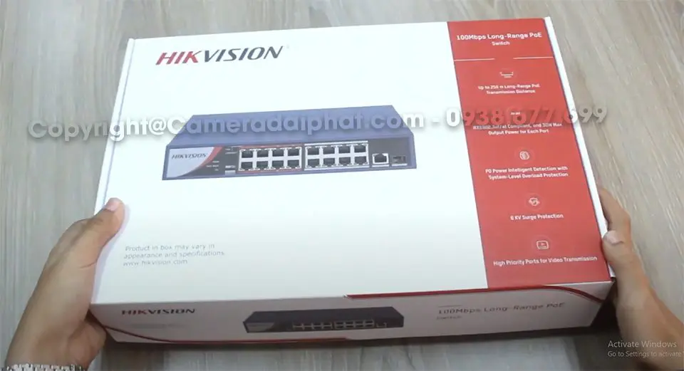 Hình ảnh đập hộp swich PoE Hikvision  DS-3E0318P-E/M(B)