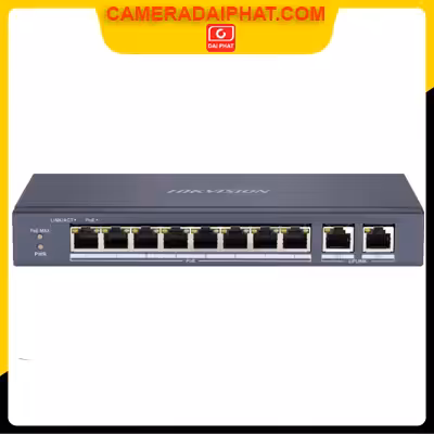 Swich PoE 8 Cổng Hikvision DS-3E0310P-E/M(B) 1 Swich-poe-8-port-hikvision-DS-3E0310P-E-M-B-camera-dai-phat-H1