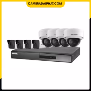 Trọn bộ 8 camera IP Hikvision 2mp giá tốt.