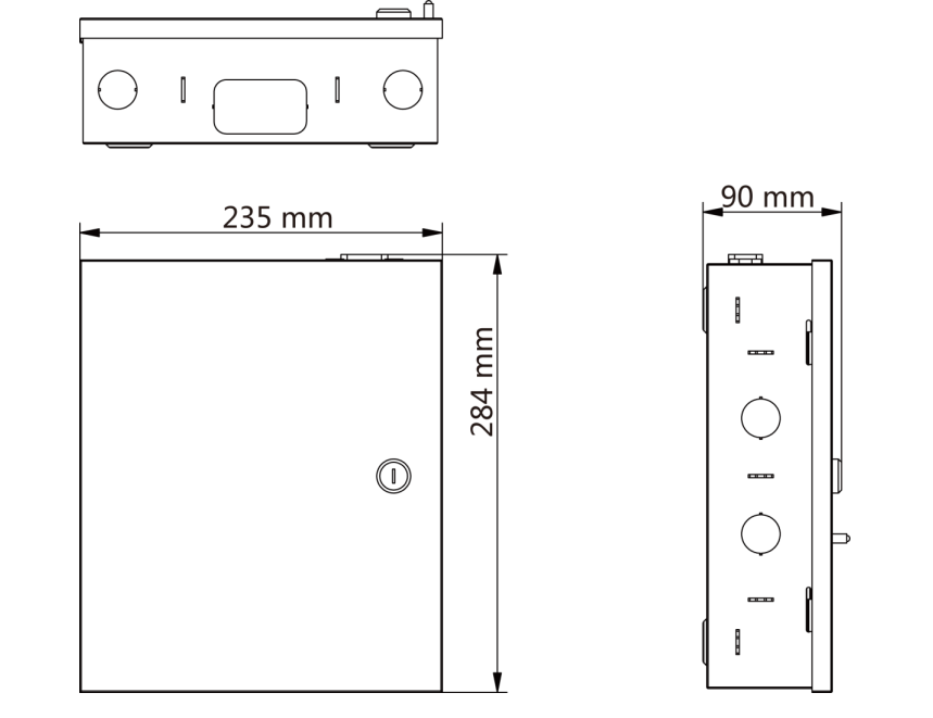 Kích thước nguồn dụ phong Hikvision DS-K7M-AW50