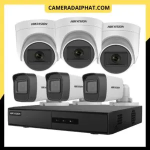 Trọn bộ 6 camera Hikvison HD-TVI 2MP chính hãng, bảo hành 24 tháng tại camera Đại Phát